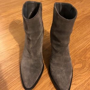 Vince suede gray booties